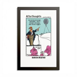 Afterthoughts Comic Poster | No. 4 “Baboon Briefing" Colored Frame Art Print