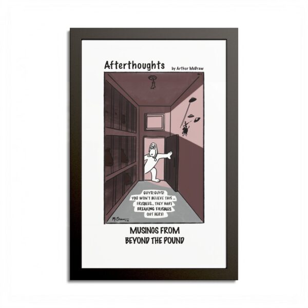 Afterthoughts Comic Poster | No. 1  "Musings From Beyond the Pound" Colored Frame Art Print