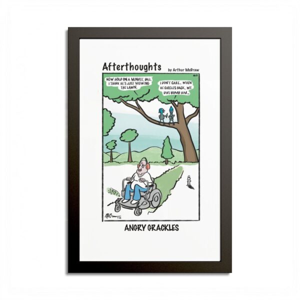 Afterthoughts Comic Poster | No. 5 “Angry Grackles" Colored Frame Art Print