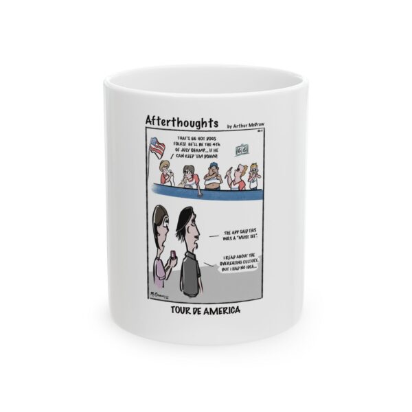 Afterthoughts Comic Mug | No. 6 “Tour de America” Coffee Cup