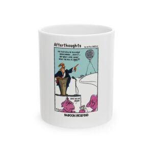 Afterthoughts Comic Mug | No. 4 “Baboon Briefing” Coffee Cup