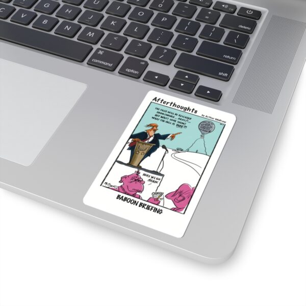 Afterthoughts Kiss-Cut Stickers | No. 4 “Baboon Briefing” sticker