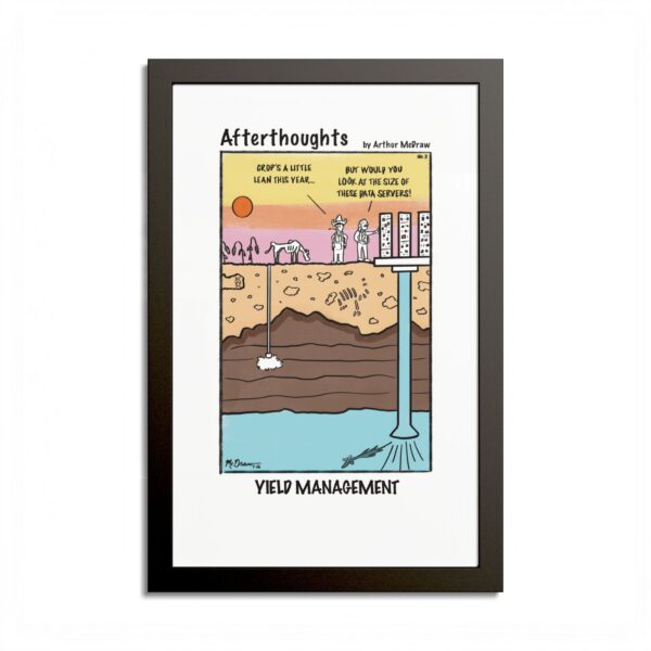 Afterthoughts Comic Poster | No. 3 “Yield Management" Colored Frame Art Print