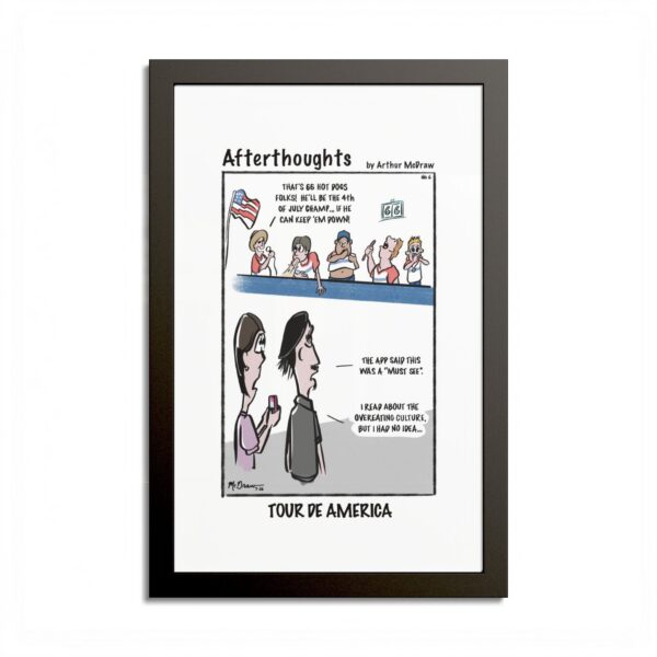 Afterthoughts Comic Poster | No. 6 “Tour de America" Colored Frame Art Print