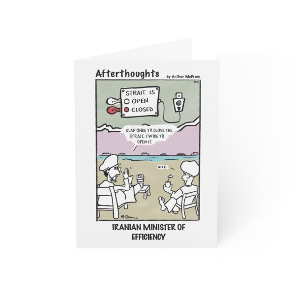 Afterthoughts No. 2 | “Iranian Minister of Efficiency” Greeting Cards (1, 10, 30, and 50pcs)